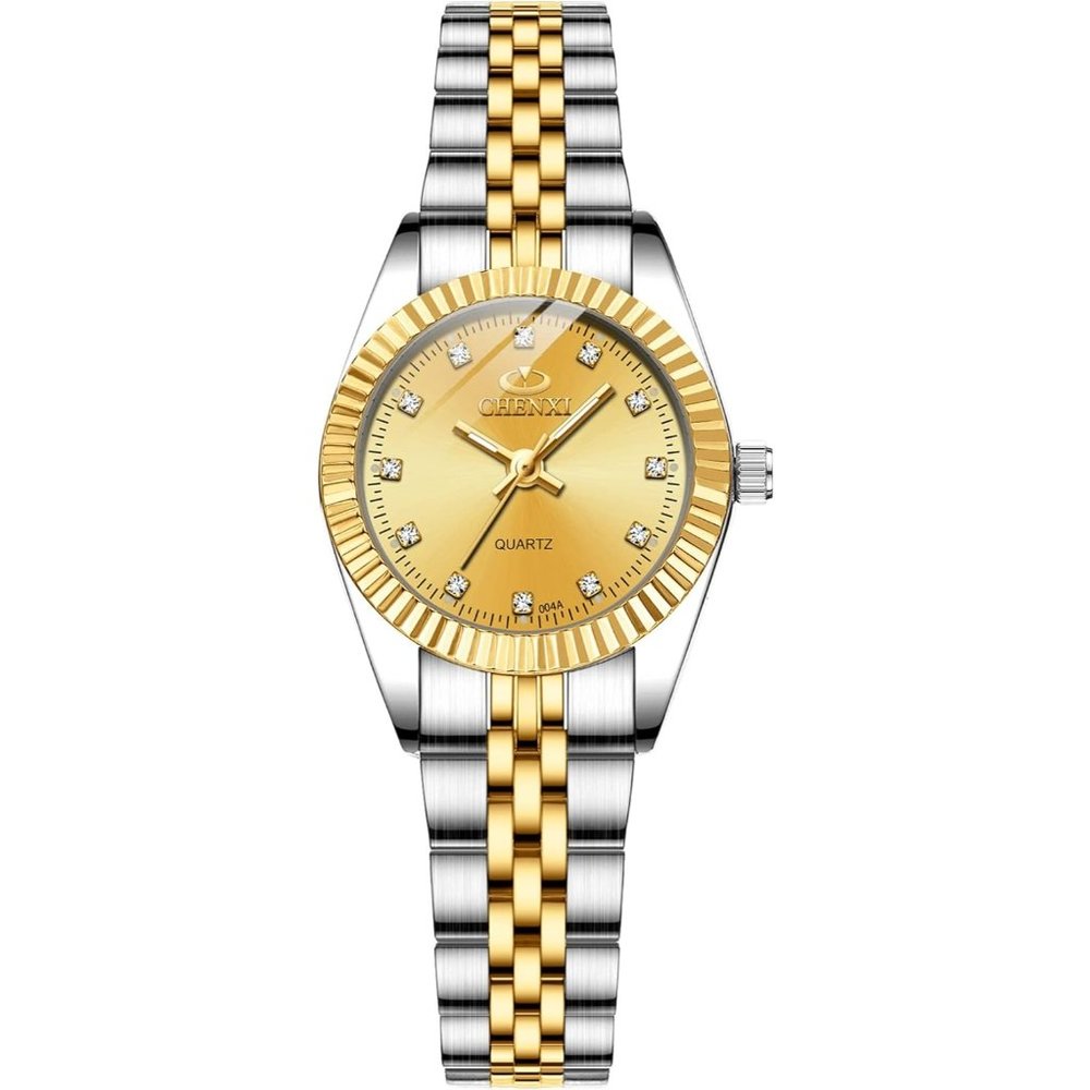 Women's Two-Tone Gold and Silver Quartz Watch